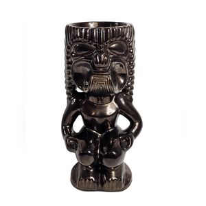Red Wing USA #913 Pottery Art Tiki Mayan Statue Figure Polynesian Candle Holder